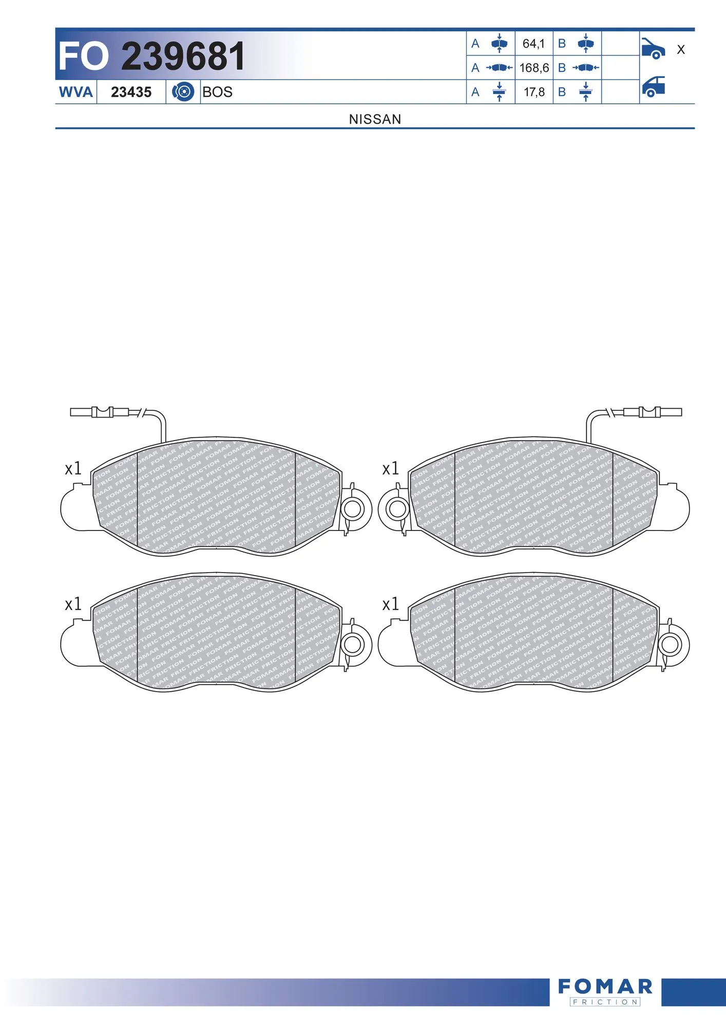 Brake Pad Set, disc brake